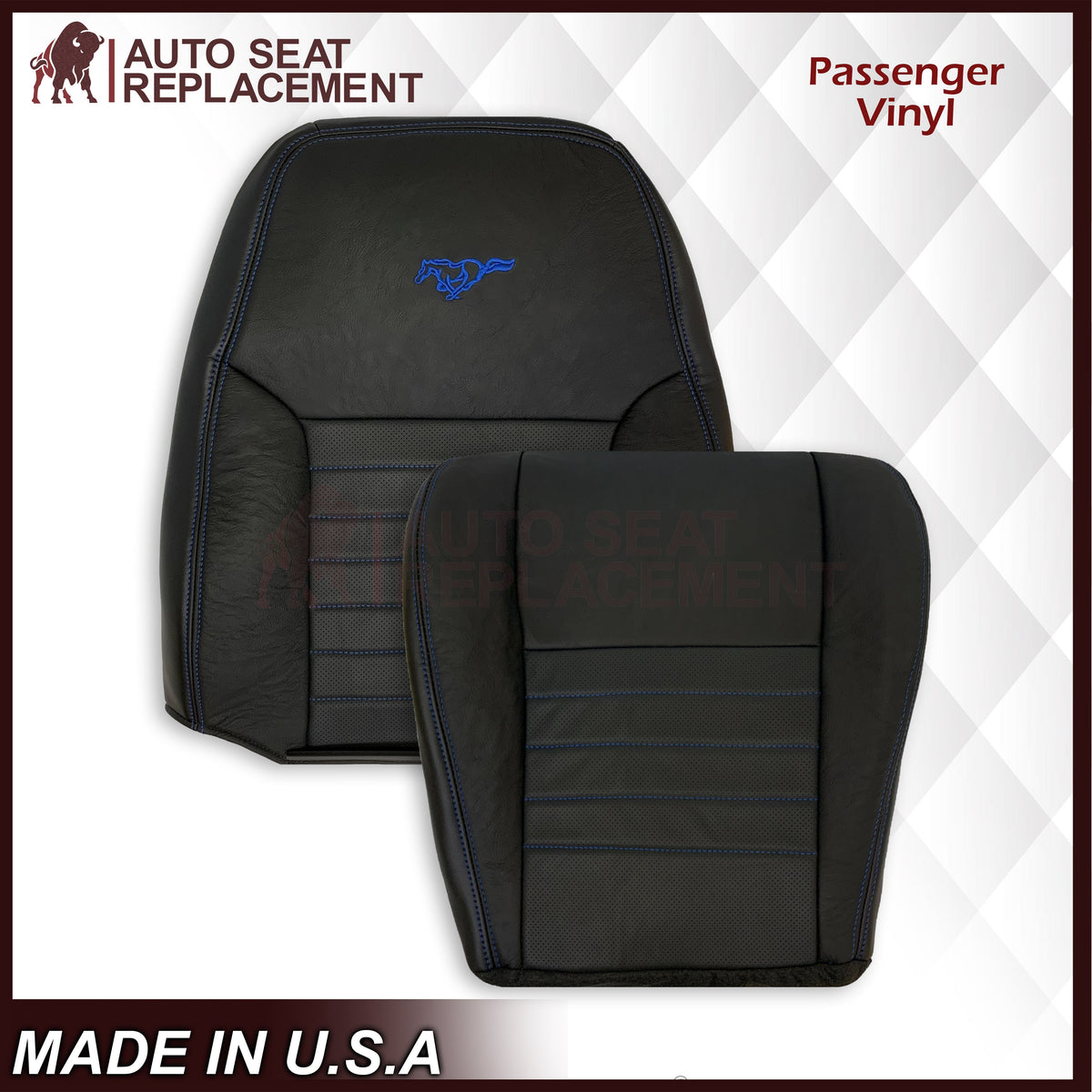 1999-2004 Ford Mustang GT Convertible: Design Your Mustang Seat Covers – Pick a Color, Add Your Logo