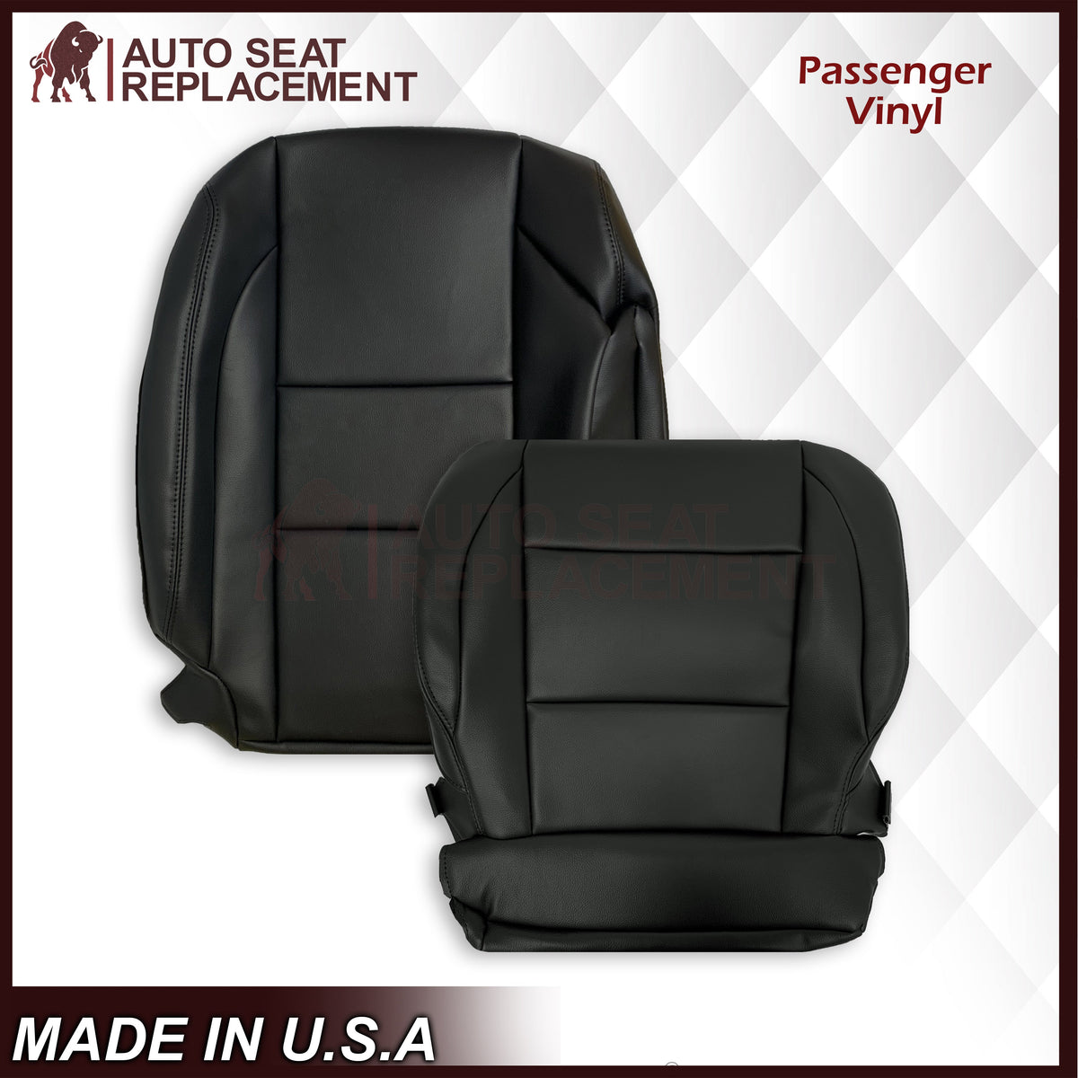 2005-2015 Nissan Titan Driver and Passenger Side Top and Bottom Seat Covers in Black : Choose from the variants