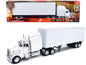 Peterbilt 379 Truck with Dry Goods Trailer White "Long Haul Trucker" Series 1/32 Diecast Model by New Ray  free shipping USA