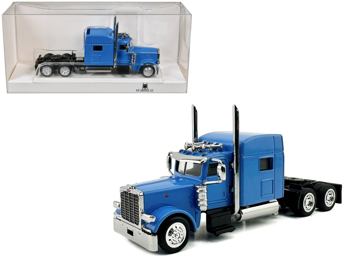Peterbilt 389 Truck Tractor with Sleeper Cab Baby Blue 1/87 (HO) Scale Plastic Model Car by HO Logistics  free shipping USA