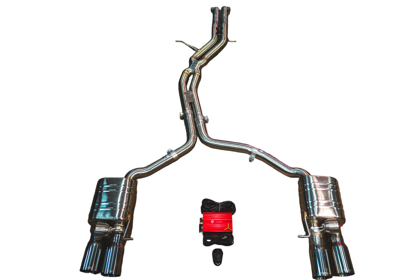 Audi B8  B8.5 S4  S5 3.0  4.2L Catback T304 SS Burnt 3.5" Tips