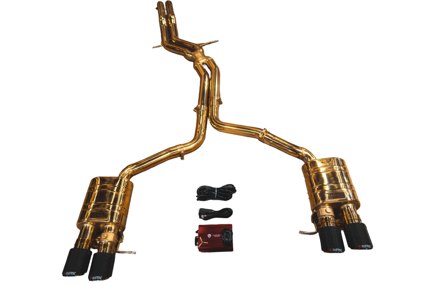Audi B8  B8.5 S4  S5 3.0  4.2L Catback T304 SS Anodized Gold 3.5" Tips