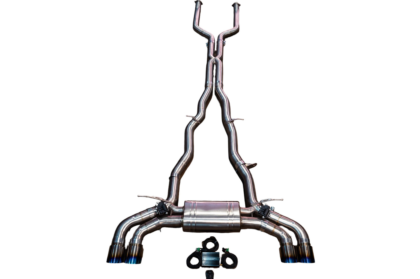 BMW G90  G99 M5 4.4L Catback Exhaust System Grade 5 Titanium  Brushed 3.5" Tips