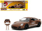 Porsche 911 Turbo Brown and Brown M&M Diecast Figure "M&M's" "Hollywood Rides" Series 1/24 Diecast Model Car by Jada  free shipping USA