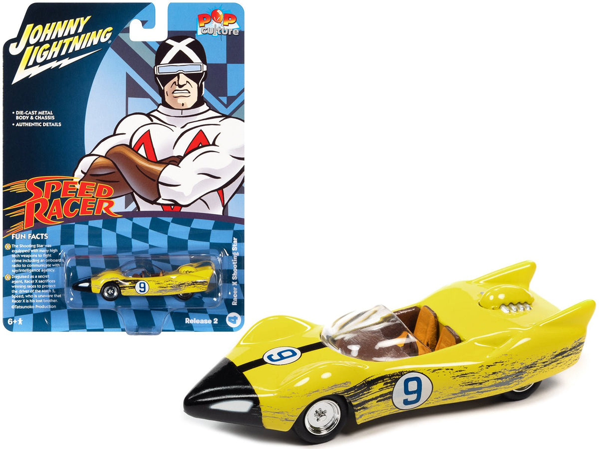 Racer X's Shooting Star (Raced Version) "Speed Racer" (1967) TV Series "Pop Culture" 2022 Release 2 1/64 Diecast Model Car by Johnny Lightning  free shipping USA
