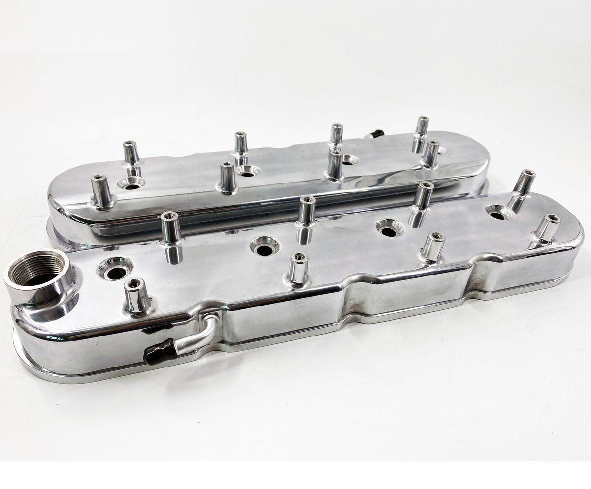 LS Cast Aluminum Tall Valve Covers for LS1 LS2 LS3 LS6 5.3 6.0 Polished