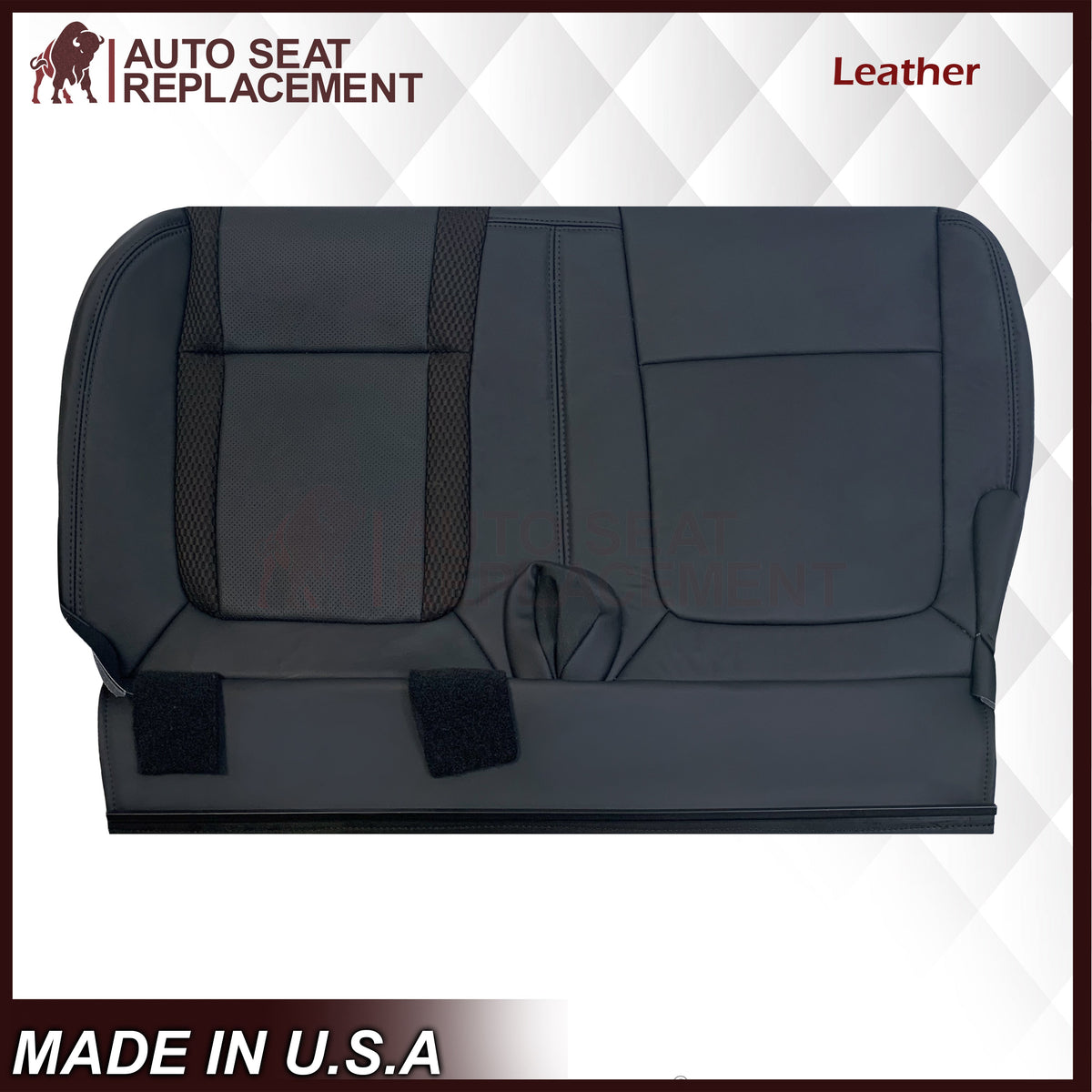 2010 - 2014 Ford F150 Raptor Second Row 60 Piece Bottom Perforated Seat Cover in Black Choose: Leather or Vinyl