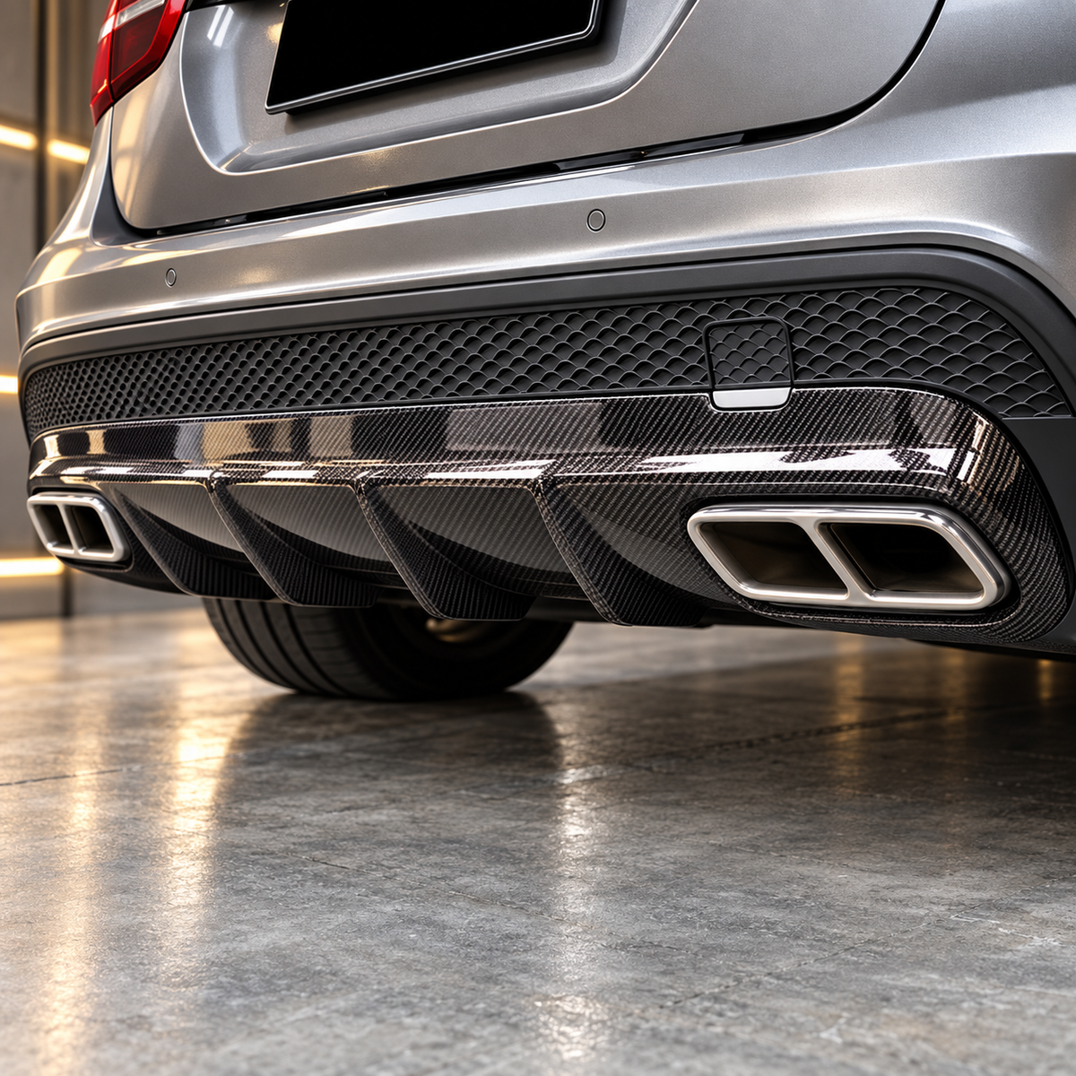 Carbon Fiber Performance Rear Diffuser for Mercedes Benz GLA X156