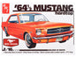 Skill 3 Model Kit 1964 1/2 Ford Mustang Coupe 60th Anniversary 1/16 Scale Model by AMT  free shipping USA