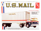 Skill 3 Model Kit Ford C900 Truck Tractor with Trailer "U.S. Mail" 1/25 Scale Model by AMT  free shipping USA