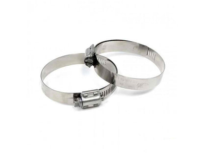 HPS Performance Products HPS Stainless Steel Worm Gear Liner Hose Clamp SAE 80 2pc Pack 4-5/8" - 5-1/2" (117mm-140mm)