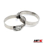 HPS Performance Products HPS Stainless Steel Worm Gear Liner Hose Clamp SAE 60 2pc Pack 3-5/16" - 4-1/4" (84mm-108mm)