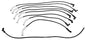 Taylor Extreme Series Spiro-Pro Spark Plug Wire Sets - 75058