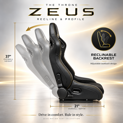 ZUES Collection The Throne Reclinable Adjustable Racing Bucket Seat