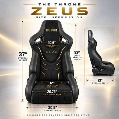 ZUES Collection The Throne Reclinable Adjustable Racing Bucket Seat