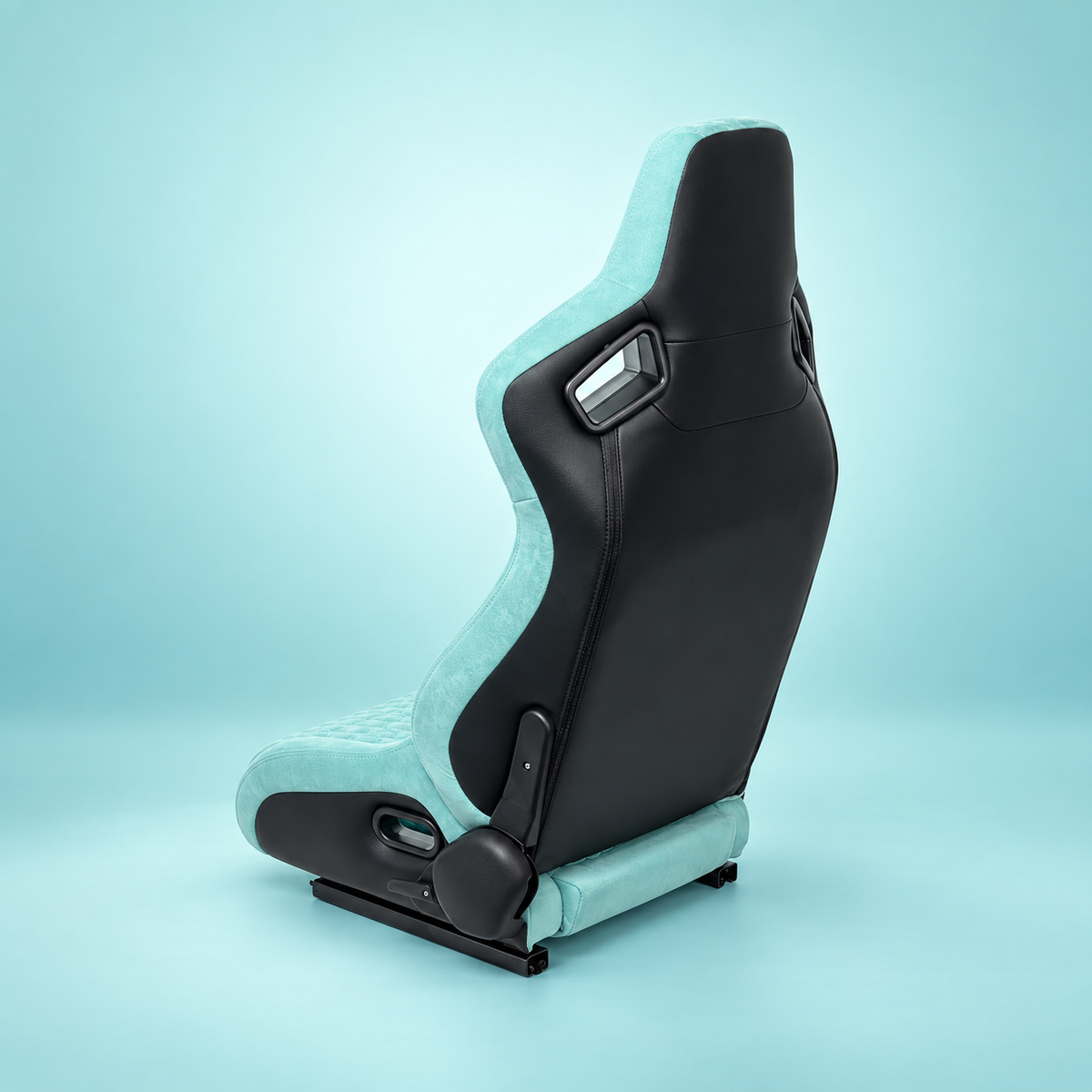 ZUES Collection Tiffany Blue Bull Boost Reclinable Adjustable Racing Bucket Seat