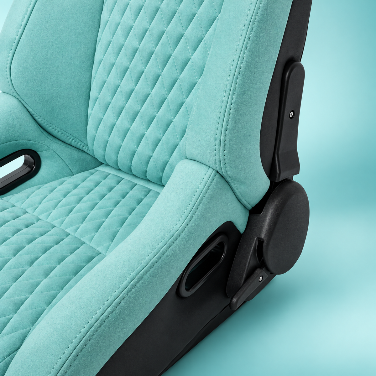 ZUES Collection Tiffany Blue Bull Boost Reclinable Adjustable Racing Bucket Seat