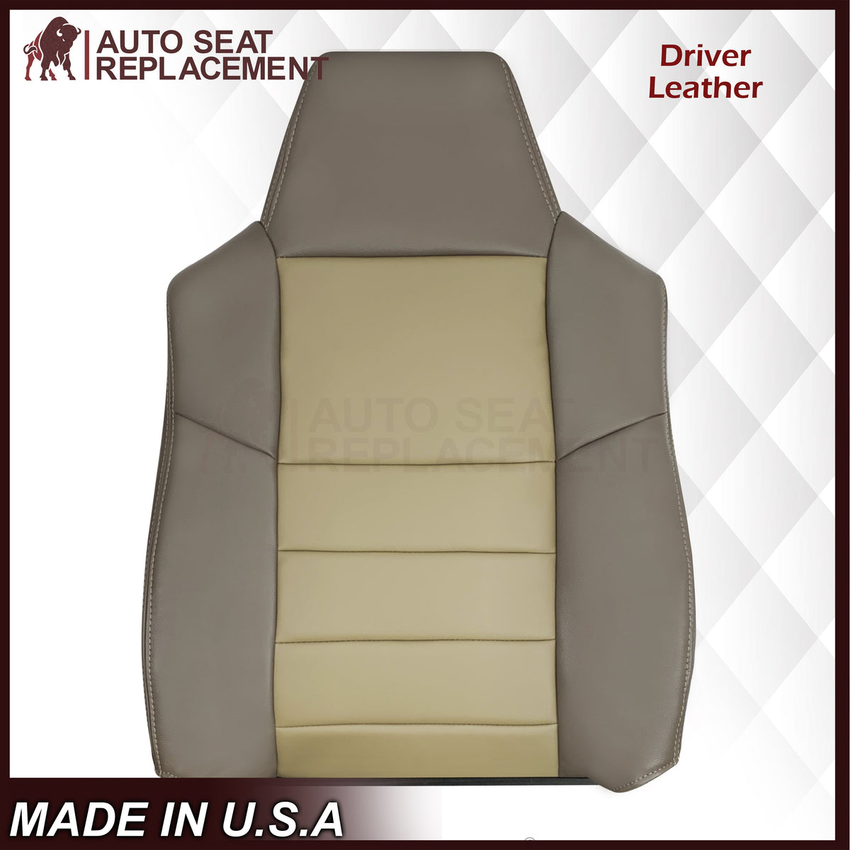 2002 - 2004 Ford Excursion Eddie Bauer Replacement Seat Covers 2 Tone Gray-Tan: Choose From Variations