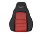 2005 - 2007 Corvette C6 Replacement Seat Cover: C6 2-tone black and Cobalt Red Perforated