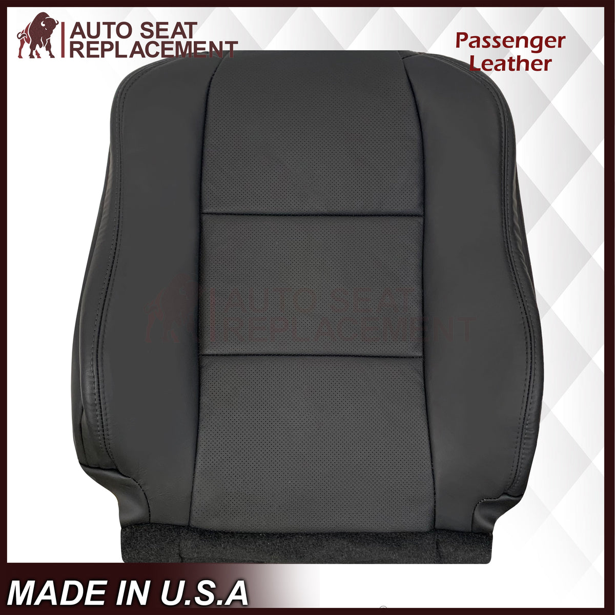 2005 - 2008 Acura TL Driver Or Passenger Seat Covers In Black: Choose Leather OR Synthetic Leather