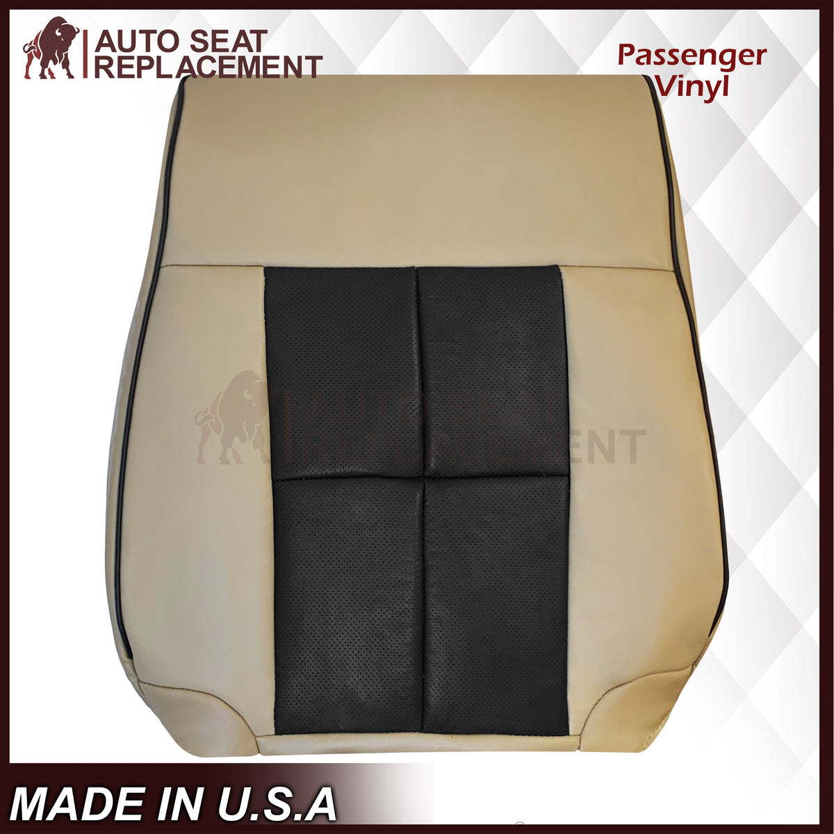 2007 - 2014 Lincoln Navigator Replacement Genuine Leather or Synthetic Leather Seat Cover in Tan & Black
