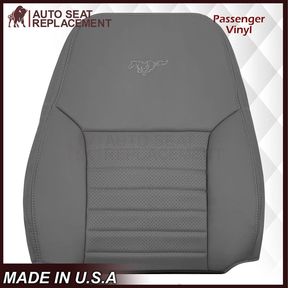 1999-2004 Ford Mustang GT Convertible Replacement Seat Cover In Medium Graphite Gray