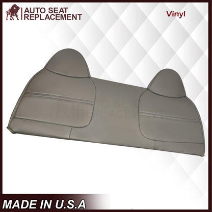 1999-2002 Ford F250 F350 F450 Super Duty XL Work Truck Synthetic Leather Front Bench Top & Bottom in Gray & Tan