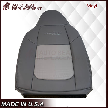 2001 Ford F250 Platinum Edition New Vinyl Replacement Seat Cover in 2-Tone Gray