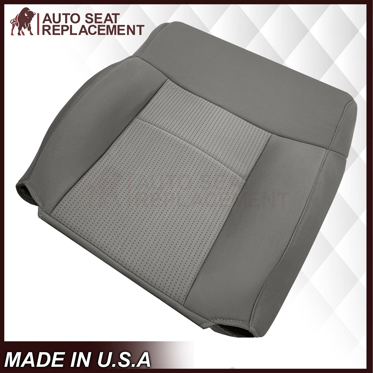 2007 2008 Ford F-150 XLT Replacement Driver OR Passenger Seat Cover in Gray Fabric