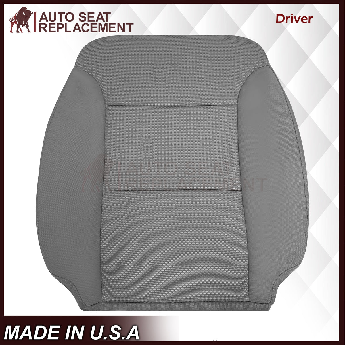 2014-2019 Chevy Silverado LS LT Z71 Replacement Cloth Seat Cover: Gray