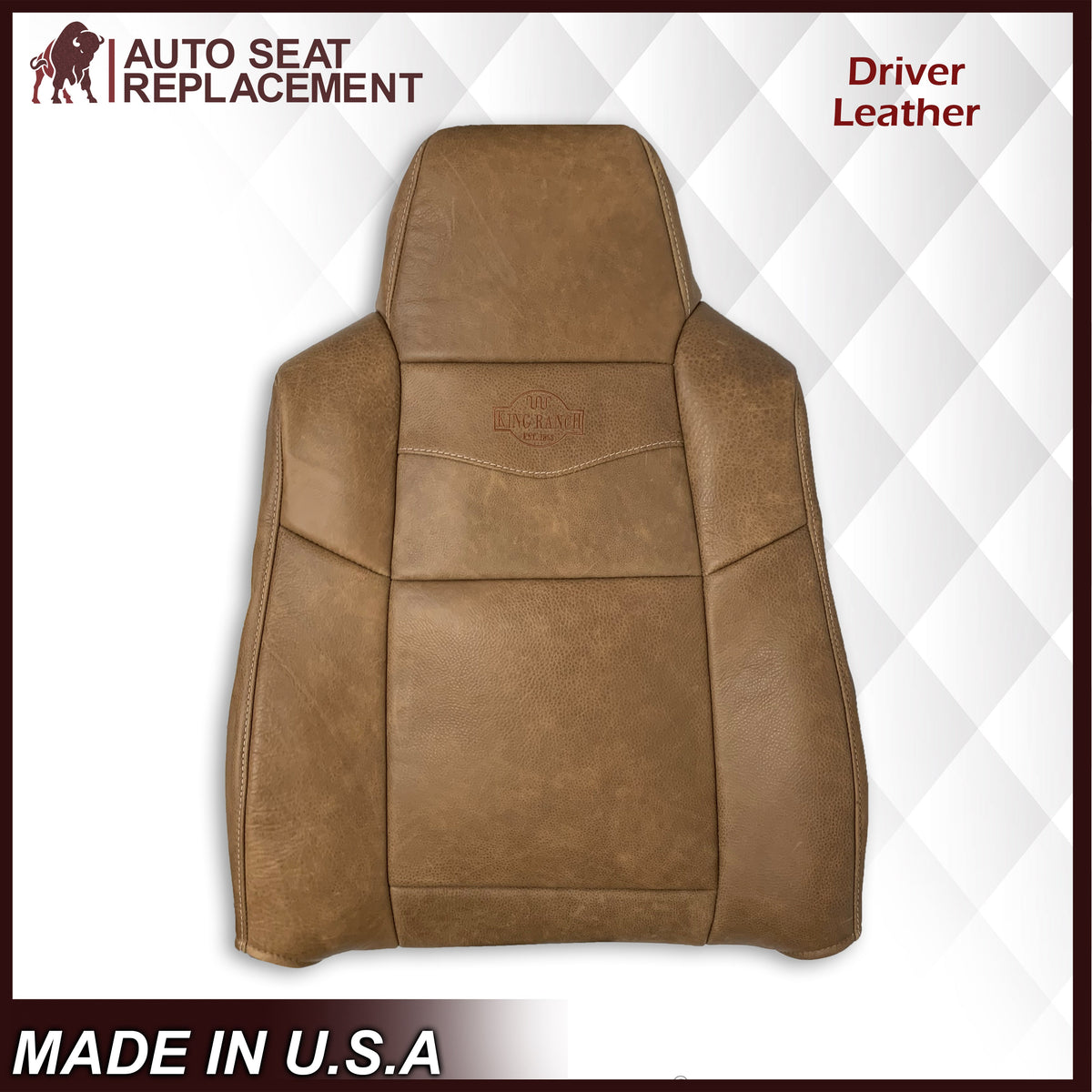 2002-2007 Ford F250 F350 King Ranch Replacement Cowhide Genuine Leather Seat Covers