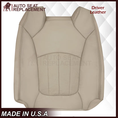2009-2012 Chevrolet Traverse LT/LTZ Driver or Passenger Replacement Seat Cover: Perforated, Tan