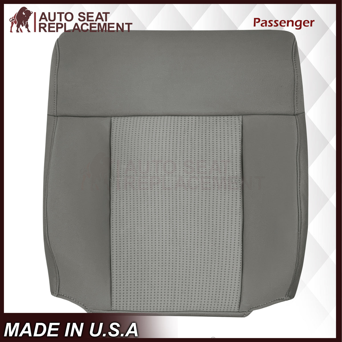2007 2008 Ford F-150 XLT Replacement Driver OR Passenger Seat Cover in Gray Fabric