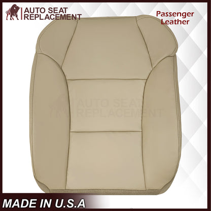 2007 - 2013 Acura MDX Driver Or Passenger Replacement Seat Covers: Non-Perforated Tan
