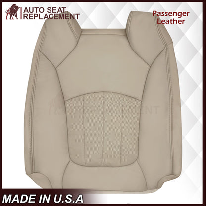 2009-2012 Chevrolet Traverse LT/LTZ Driver or Passenger Replacement Seat Cover: Perforated, Tan