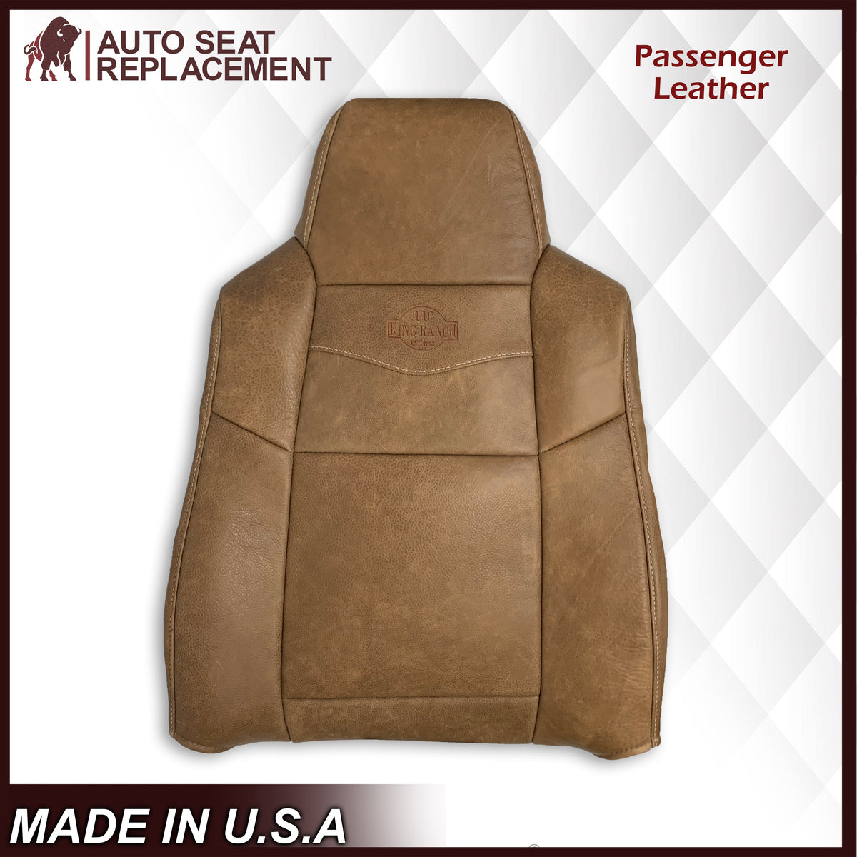 2002-2007 Ford F250 F350 King Ranch Replacement Cowhide Genuine Leather Seat Covers
