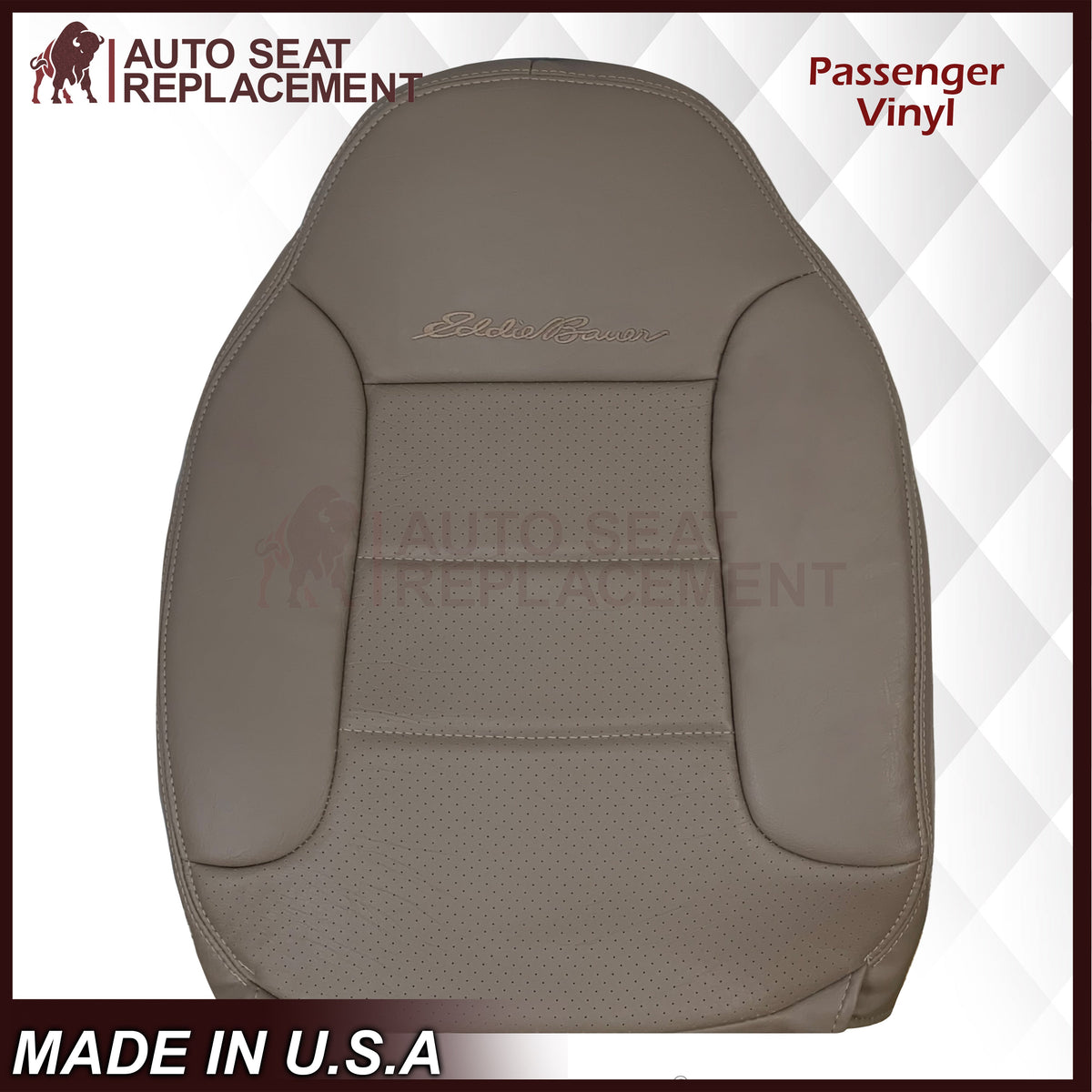 1992 - 1996 Ford Bronco Eddie Bauer Synthetic Leather Seat Cover In Mocha Tan