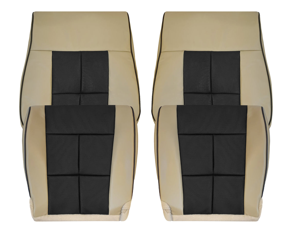 2007 - 2014 Lincoln Navigator Replacement Genuine Leather or Synthetic Leather Seat Cover in Tan & Black