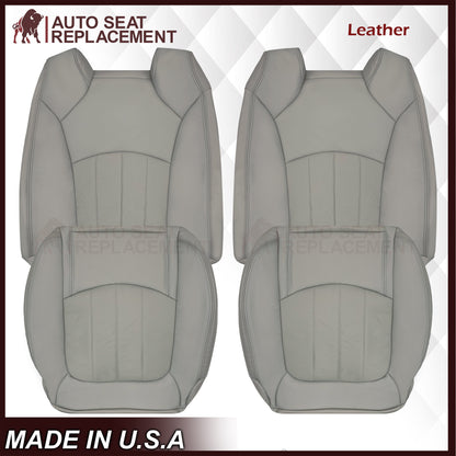 2007-2012 GMC Acadia Denali/SLT Replacement Leather/Syn. Leather Seat Cover: Gray, Perforated