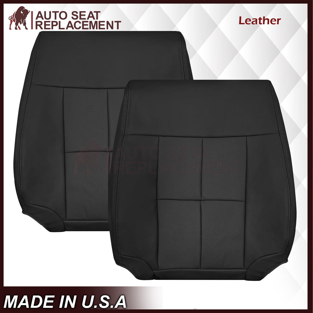 2007 - 2014 Lincoln Navigator Replacement Seat Covers in Black Leather or Synthetic Leather