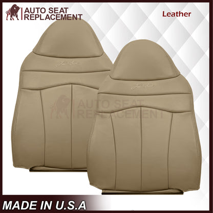 1999-2003 Ford F150 Lariat Replacement Seat Cover in Tan: Choose Leather or Vinyl