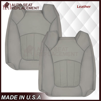 2007-2012 GMC Acadia Denali/SLT Replacement Leather/Syn. Leather Seat Cover: Gray, Perforated