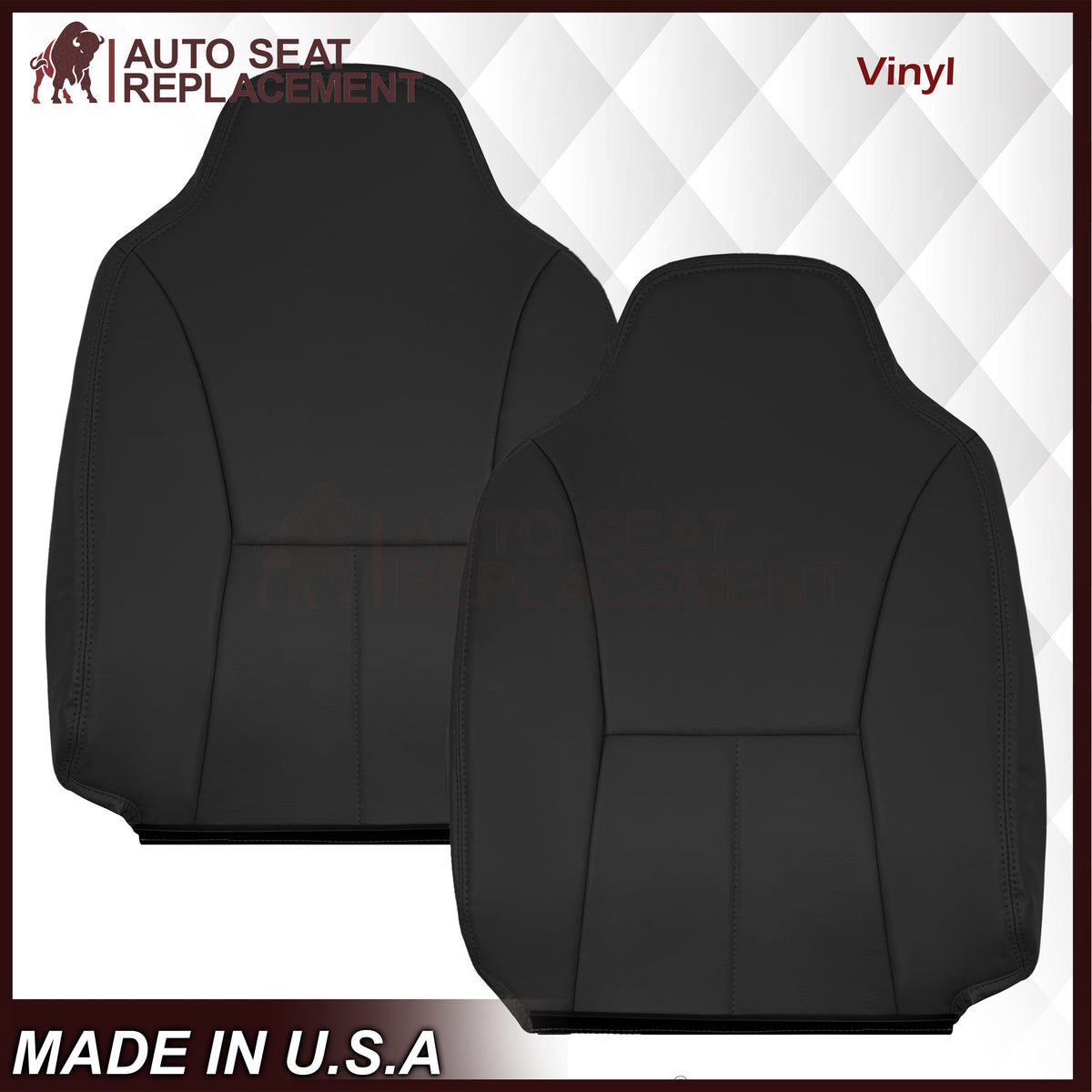 1998-2002 Dodge Ram 1500 Base Work Truck SINGLE CAB Seat Cover in Agate Very Dark Gray Vinyl