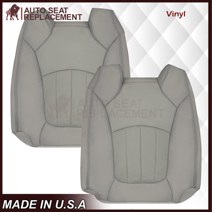 2007-2012 GMC Acadia Denali/SLT Replacement Leather/Syn. Leather Seat Cover: Gray, Perforated