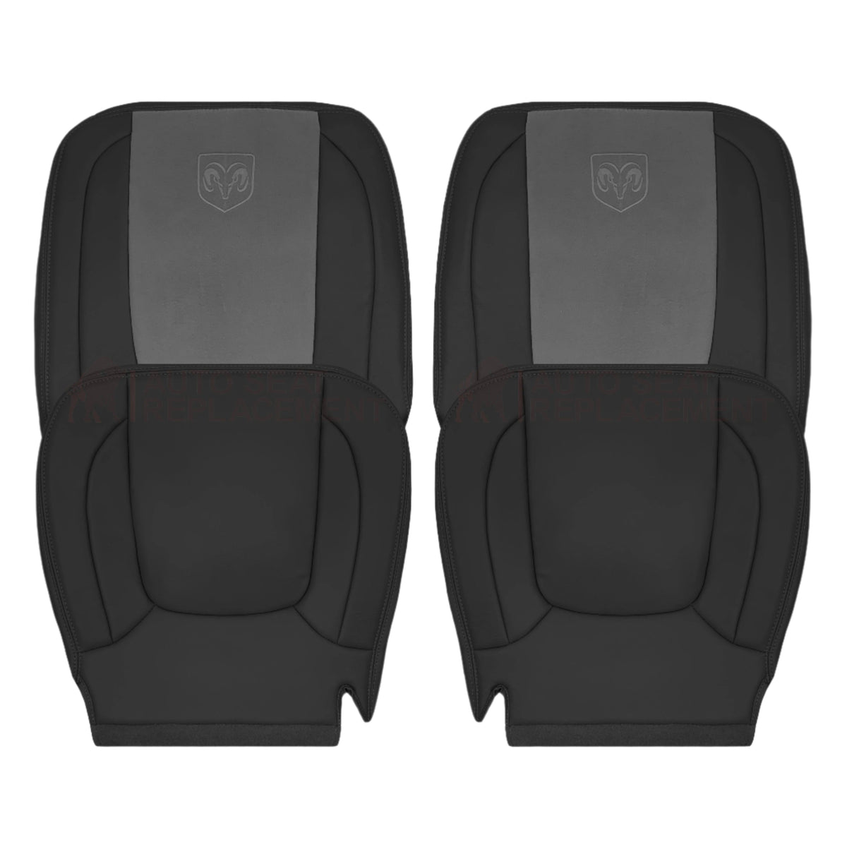 2004 2005 Dodge Ram 1500 2500 3500 Laramie Single Cab Work Truck Replacement Seat Covers In Dark Slate "Dark Gray"