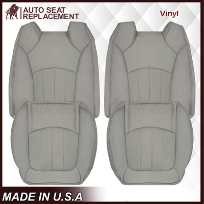 2008-2012 Buick Enclave Perforated Replacement Seat Covers In Gray: Choose Leather or Syn. Leather