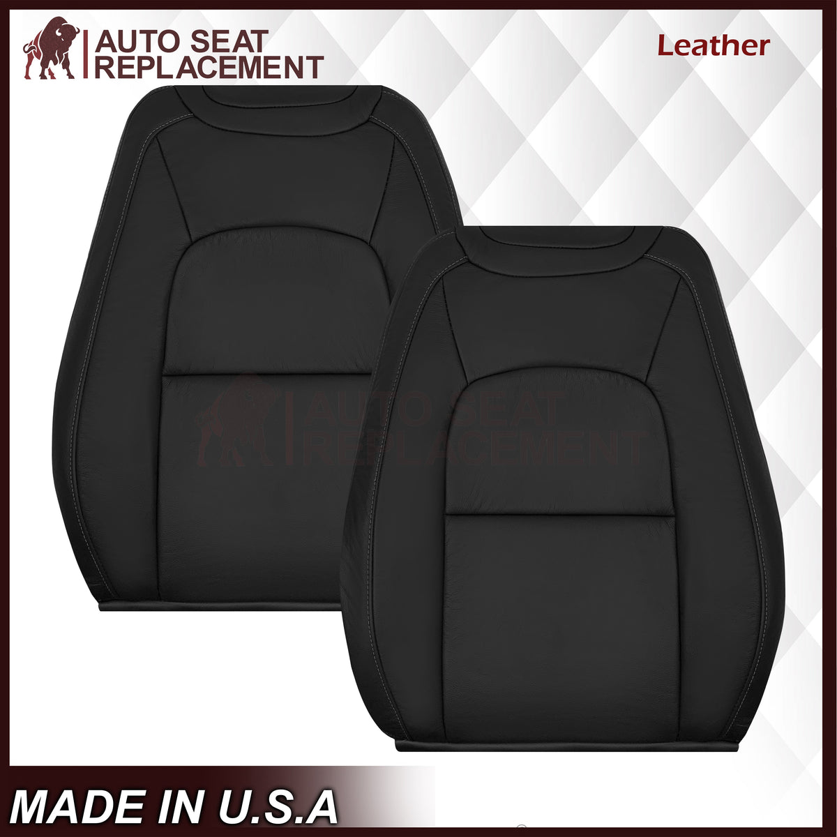 2015-2022 Chevy Colorado LT ZR2 LTZ LS Replacement Seat Covers In Black: Choose In Leather or Vinyl