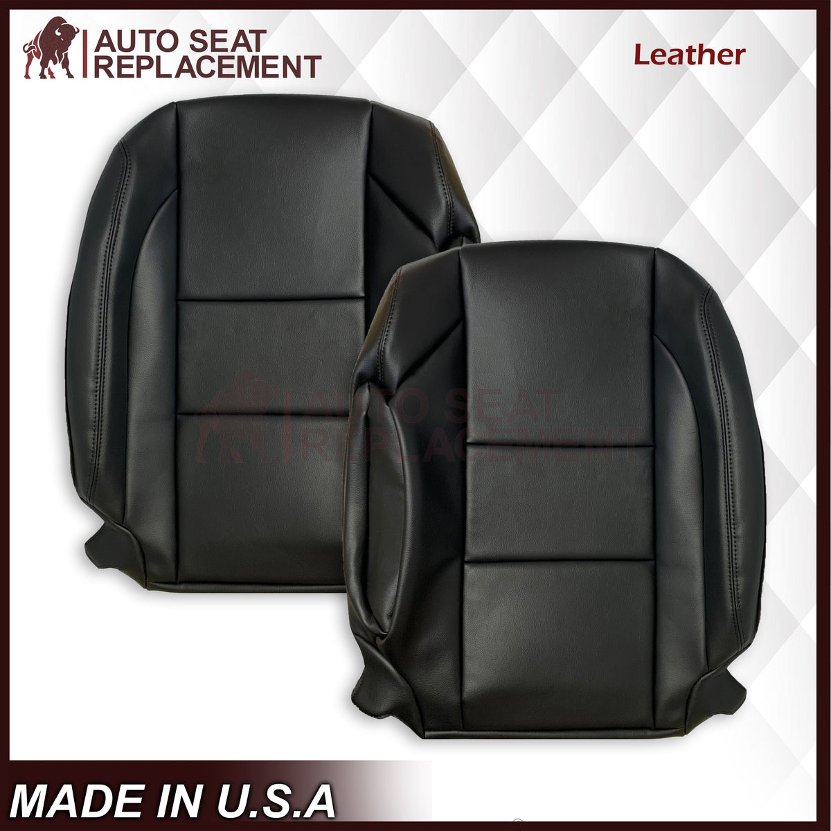 2005-2015 Nissan Titan Driver and Passenger Side Top and Bottom Seat Covers in Black : Choose from the variants