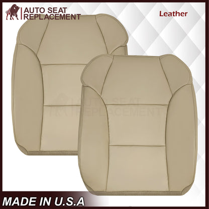 2007 - 2013 Acura MDX Driver Or Passenger Replacement Seat Covers: Non-Perforated Tan