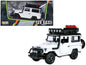 Toyota FJ40 Land Cruiser White "4x4 Overlanders" Series 1/24 Diecast Model Car by Motormax  free shipping USA